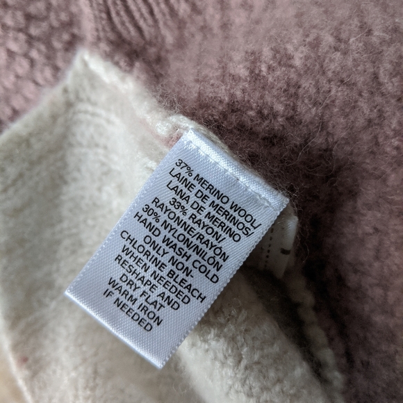 LOFT Colorblock Chunky Wool Knit Top Size Medium - Picture 5 of 6